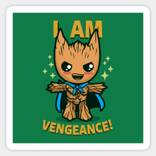 Cute Adorable Alien Vigilante Superhero Sticker